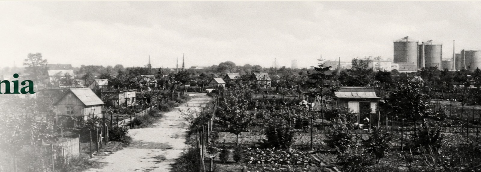 Historische Ansicht einer Kleingartenkolonie